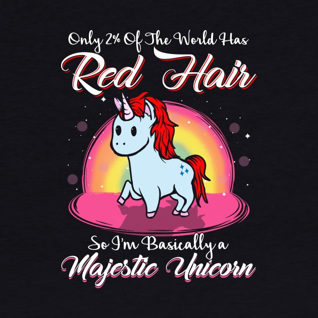 Only 2% of he world has red hair So I'm basically a majestic unicorn by captainmood